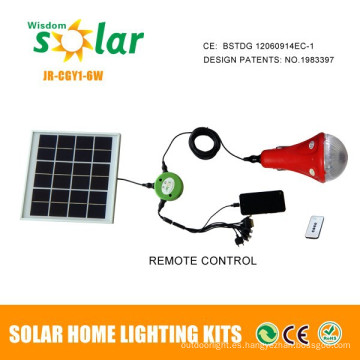 2015 nuevo producto solar alumbrado con cargador para casa